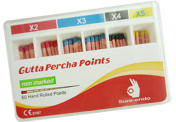 Гуттаперчевые штифты Sure-Endo для ProTaper Next (60 шт./уп.) маркированные № X2(2)/X3(2)/X4/X5 90584291