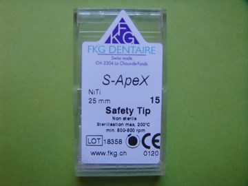 600 Rotary instrument S-Apex Ni-Ti №15 L=25 (6 шт) 100762225