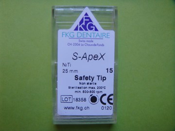 600 Rotary instrument S-Apex Ni-Ti №15 L=25 (6 шт)